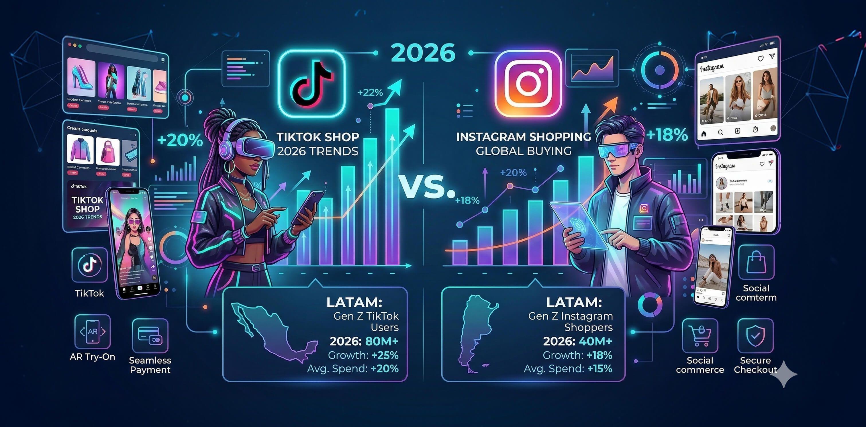 TikTok Shop vs. Instagram Shopping en 2026: ¿Dónde está comprando la Generación Z?